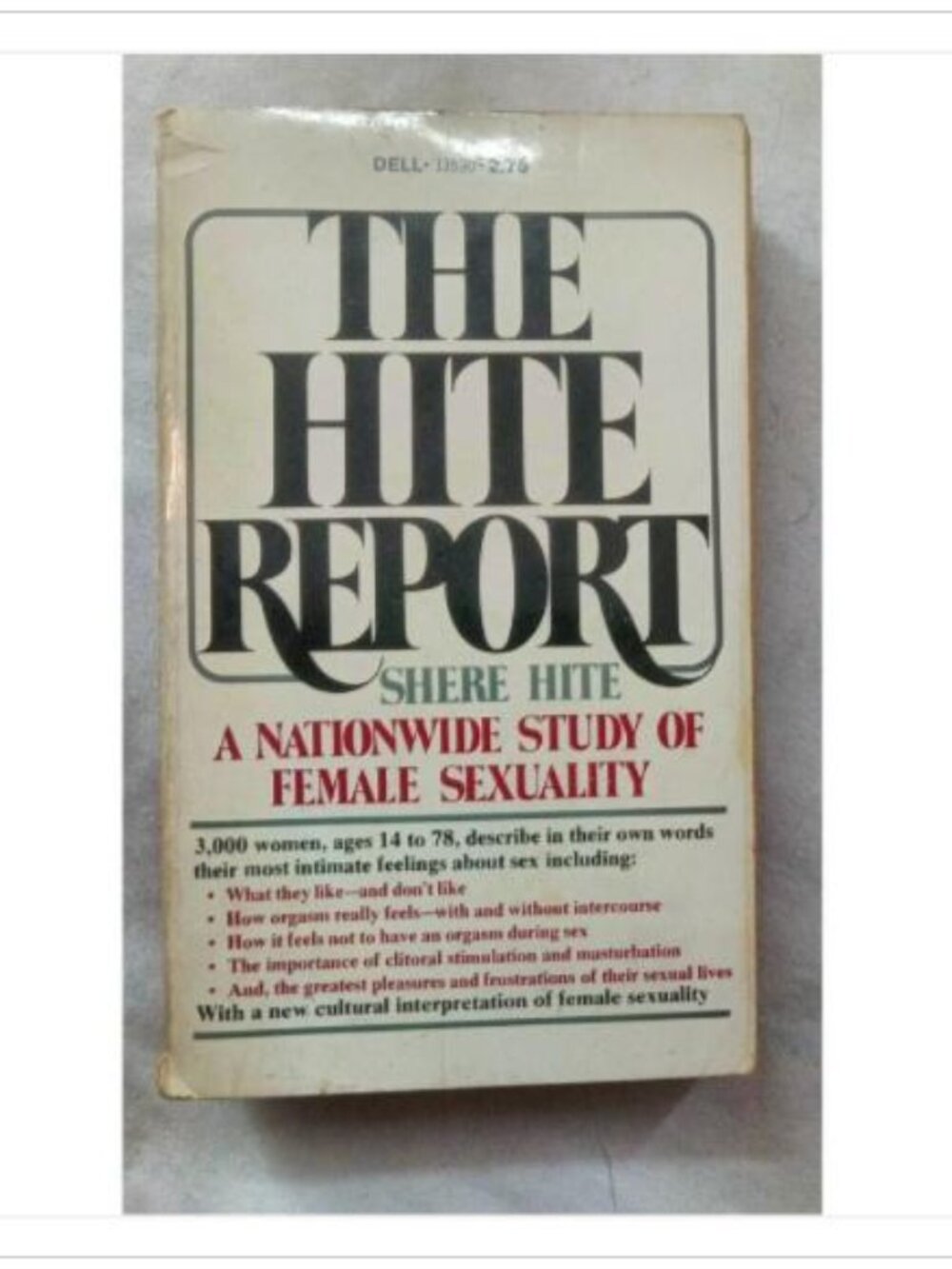The Hite Report: A Nationwide Study of Female Sexuality Shere Hite Paperback